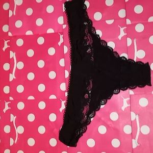Victoria's Secret, Dream Angels, thong, XL, Black